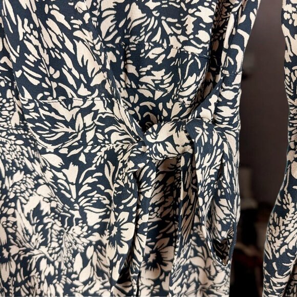 NWT Lusana Ruby Wrap Mini Dress in Palma 100% Crepe Georgette - Picture 6 of 8